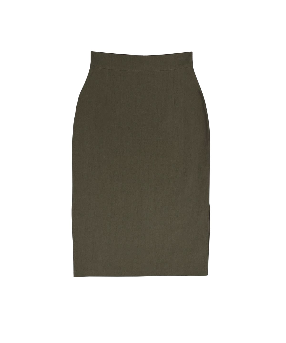 오픈타입(OPENTYPE) Classic H Line Side Slit Long Skirt (BROWN)