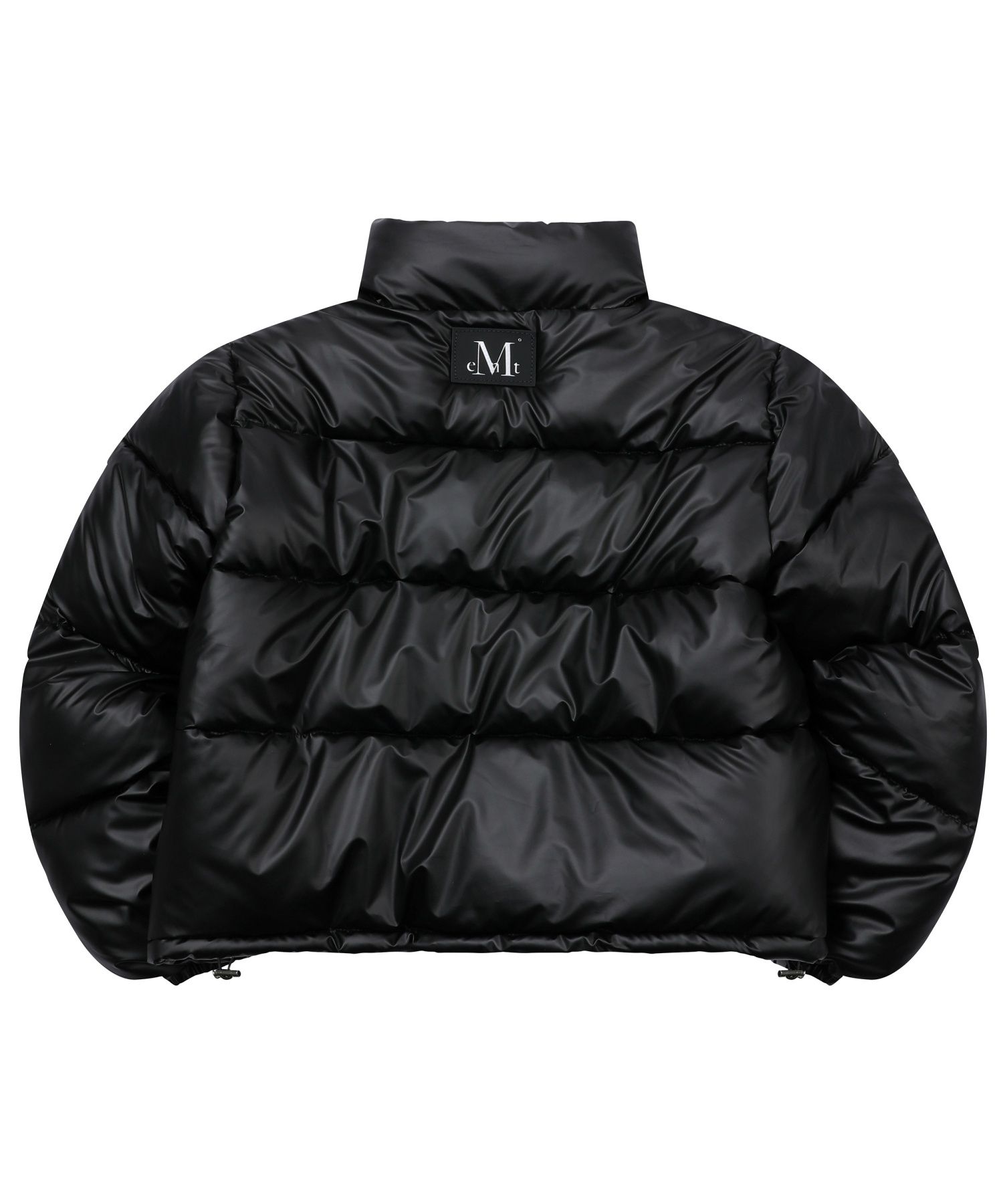 【MUCENT】SHANNIE LEATHER WAPEN GLOSSY CROP PADDING MUSINSA | MUCENT Shani Leather Wappen Glossy Crop Padding (2