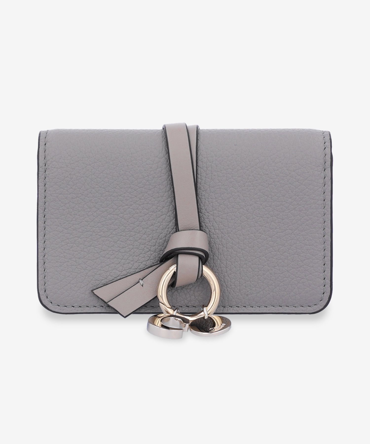 [Chloe] Alphabet Flap Card Holder - Cashmere ☆送料込☆ Chloé Alphabet Card Holder In Grained Leather in Cashmere