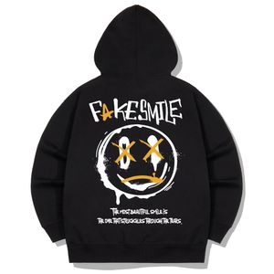 페이크스마일 오버핏 후드집업 2 Color [ULZH_0006]