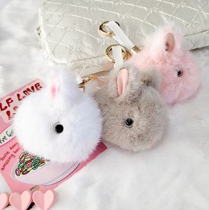 밍크 토끼 인형 키링 열쇠고리