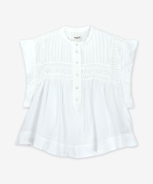 리자 코튼 블라우스 셔츠 - 화이트 / HT0003FBB3J04E20WH