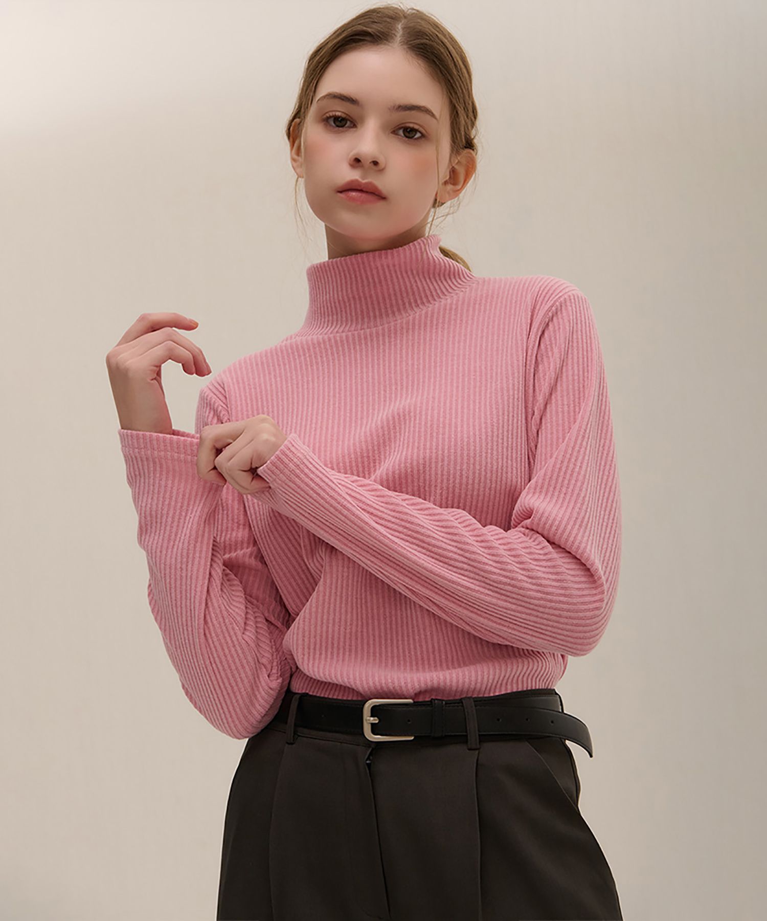 MUSINSA公式 | Camino 女性用タートルネックニットピンク