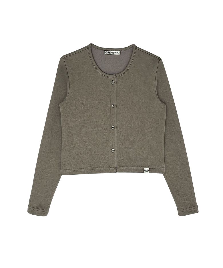 Classic Button Point Cardigan (MOCHA)