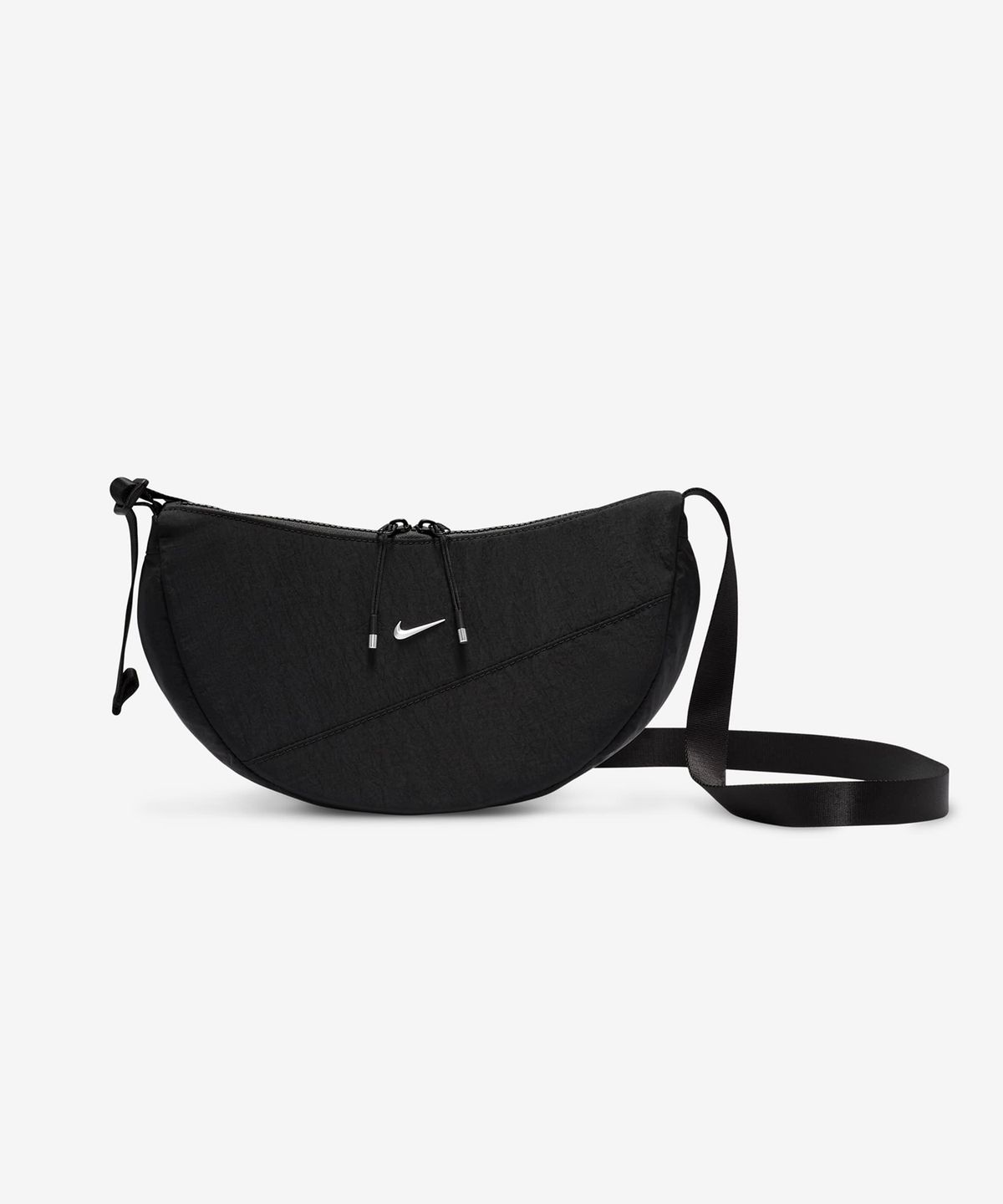 나이키(NIKE) 아우라 크레센트 크로스바디 백(4L) - 블랙:블랙:매트 실버 / HQ4370-010