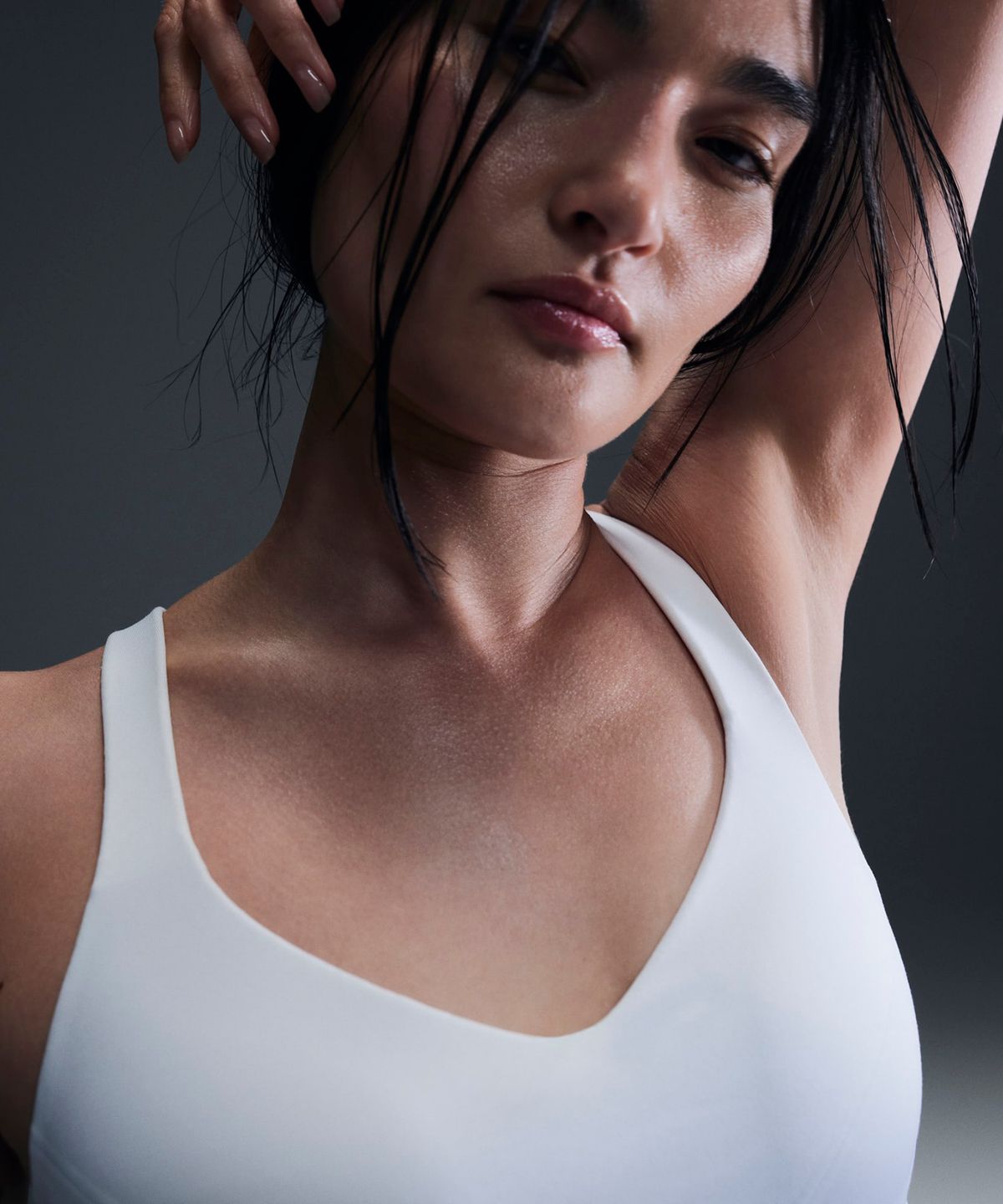 나이키(NIKE) 인디 하이 서포트 패드 어저스터블 스포츠 브라 W - 화이트:스톤 모브:화이트 / FD1069-100
