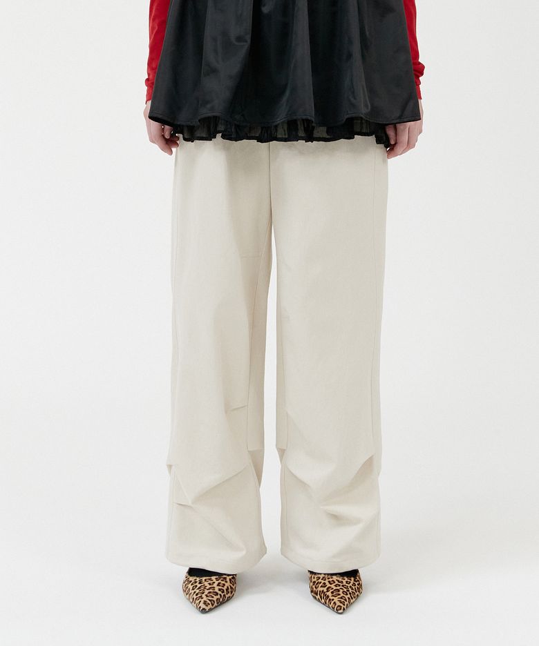 Draped Parachute Pants_Ivory