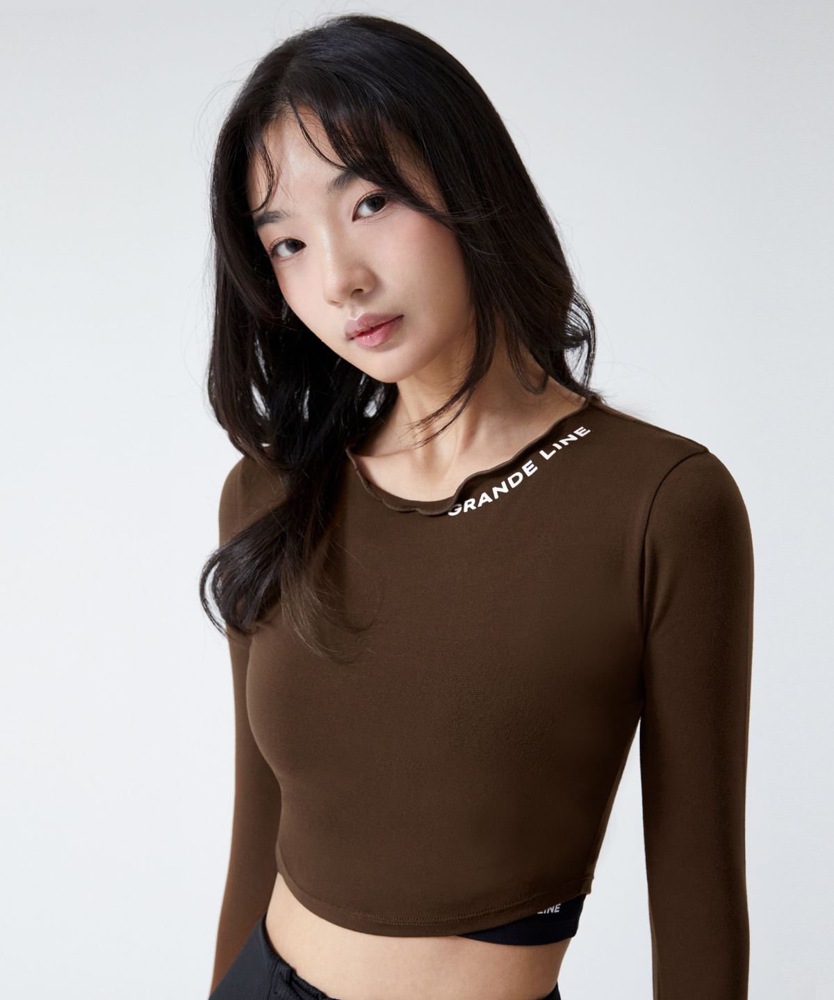 그란데라인(GRANDE LINE) 슬림 웨이브 롱 슬리브_4COLOR