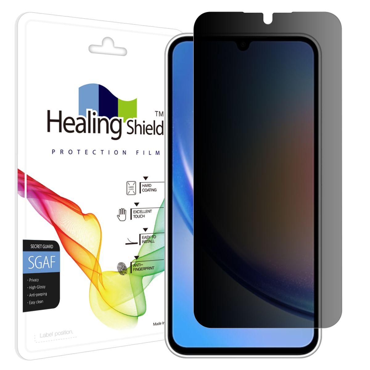 힐링쉴드(HEALINGSHIELD) 갤럭시 A34 5G 프라이버시 사생활 보호필름 액정