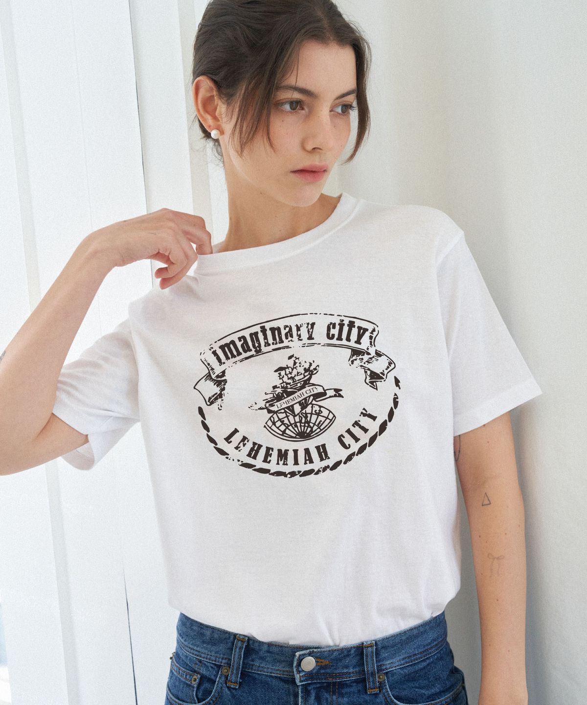르헤미아(LEHEMIAH) (Standard) Vintage graphic t-shirt _ White