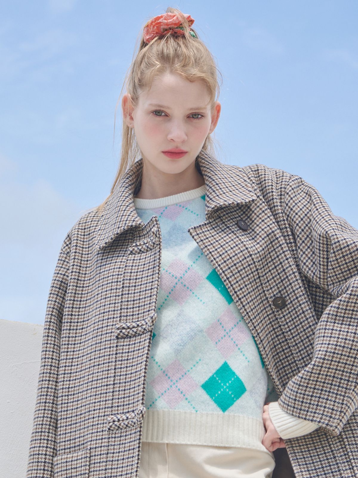 메르시앤에스(MERCIANNES) Argyle Wool Knitwear_MAALKNG