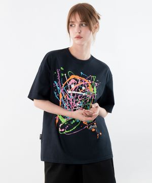 면 16수 오버핏 아트그래픽 반팔티셔츠 (1022)