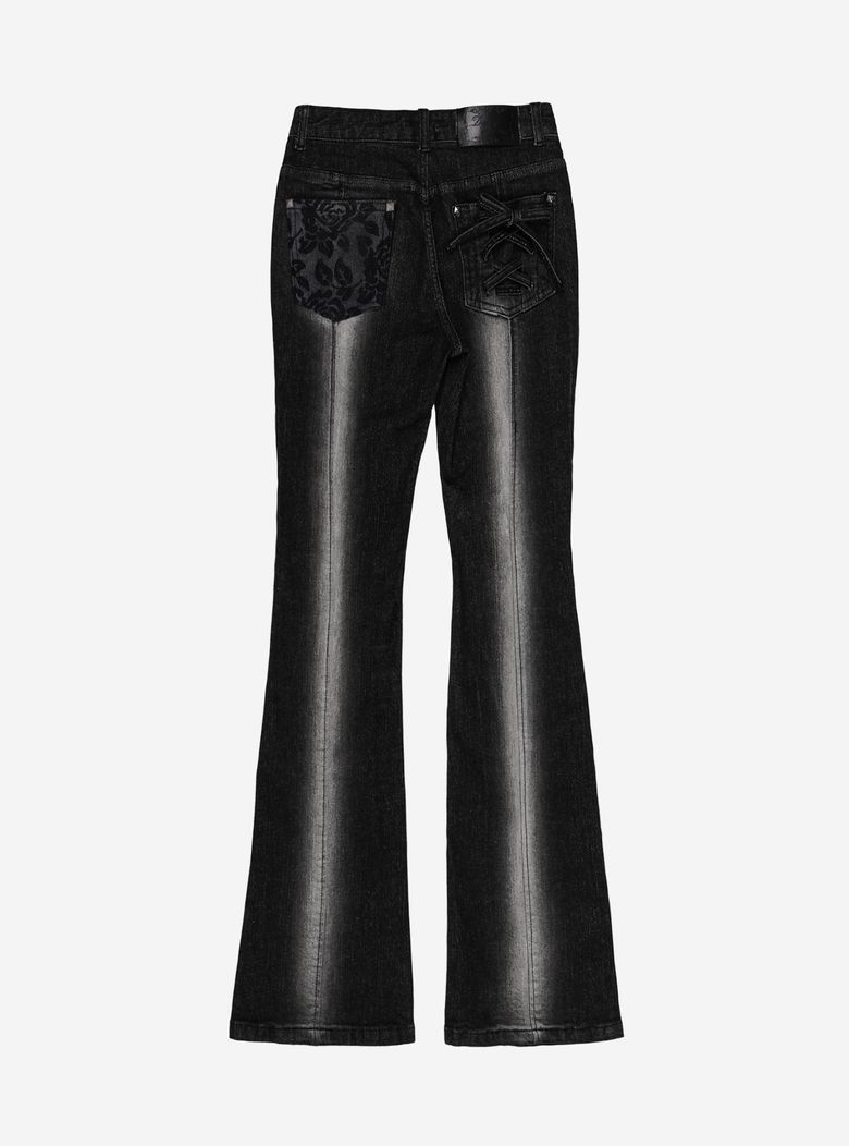 CORSET HIGHLIGHT BOOTS CUT DENIM #NOIR