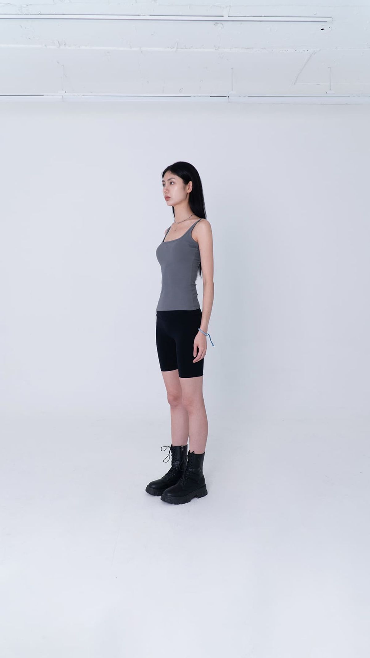 티에프에스에스(TFSS) logo embroid sleeveless (cool grey)