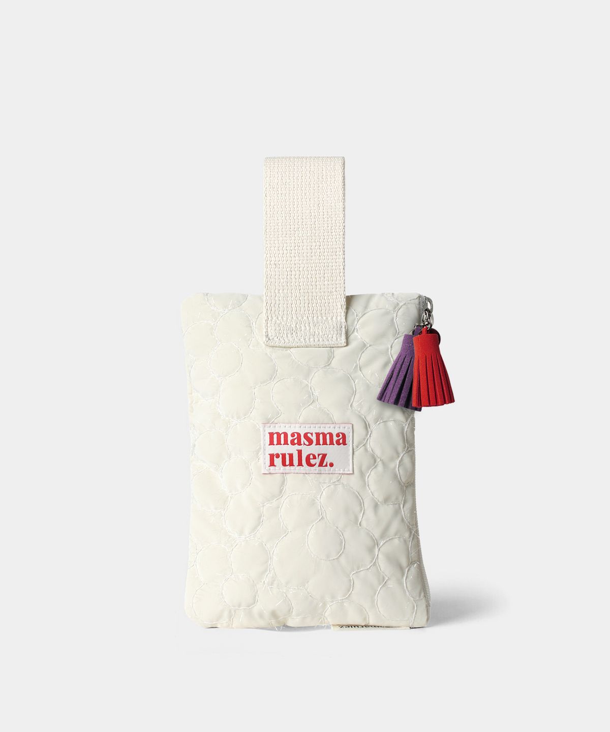 마스마룰즈(MASMARULEZ) Strap pouch_Shiny flower cream
