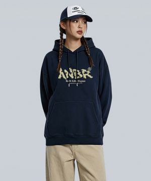 도트포인트 오버핏 후드티셔츠 5 Color [ANBI_9002]