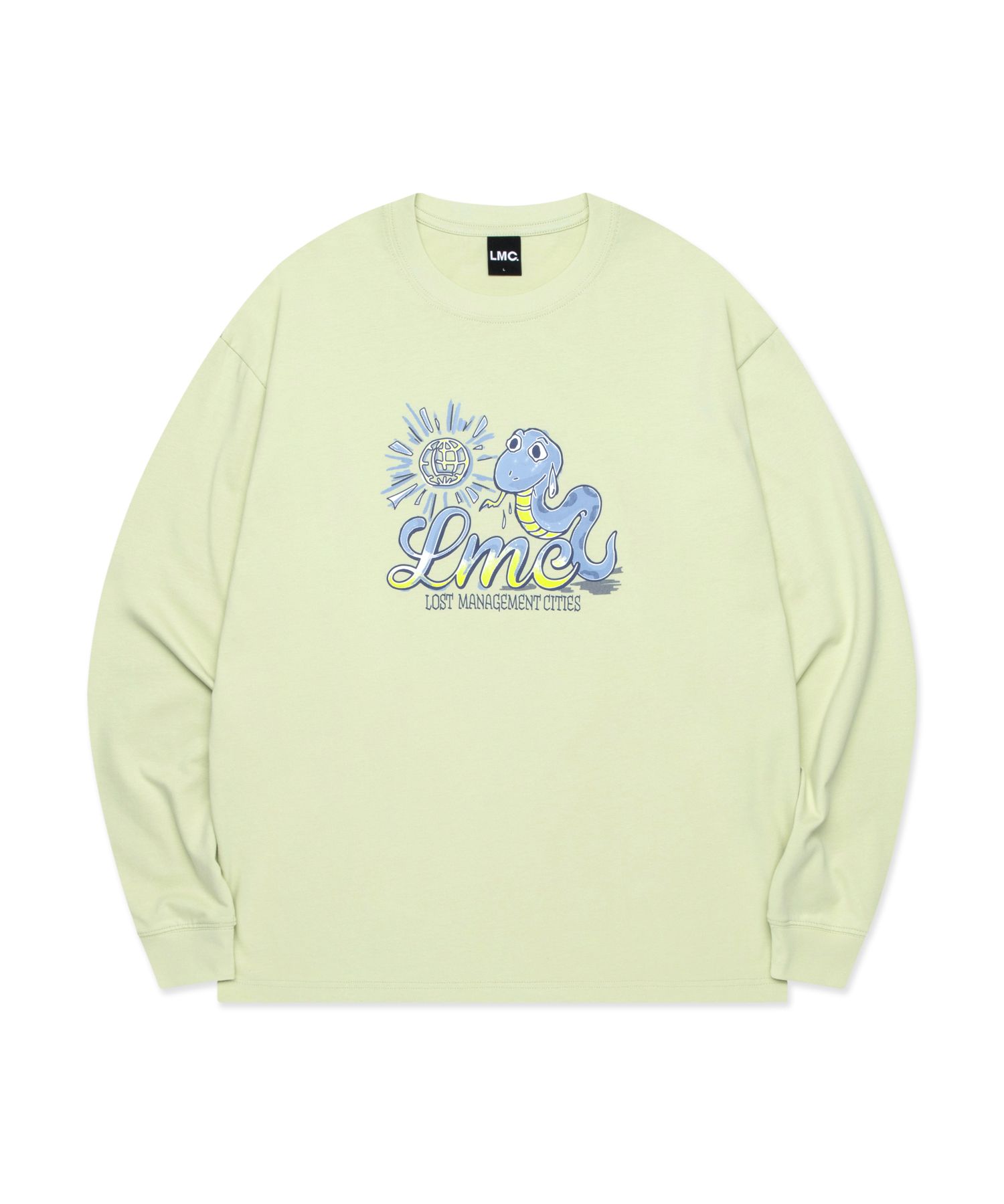 [ LMC ]★25SS★韓国人気★SUN SNAKE LONG SLV TEE MUSINSA | LMC SUN SNAKE LONG SLV TEE lime