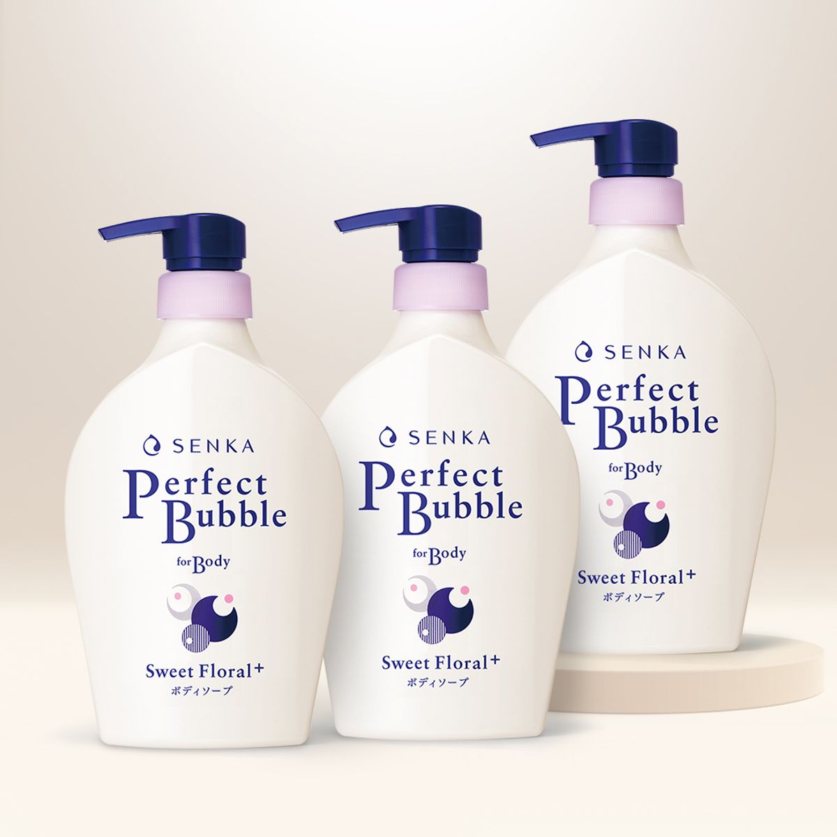 센카(SENKA) 퍼펙트 버블 포 바디 스위트 플로럴 500ml 3개