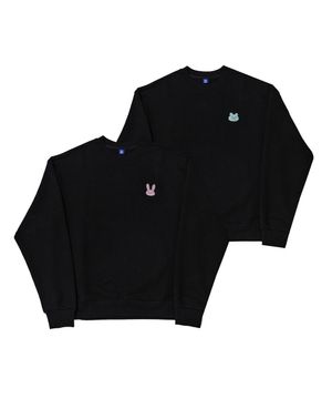 최애의 아이 자수 스웨트셔츠