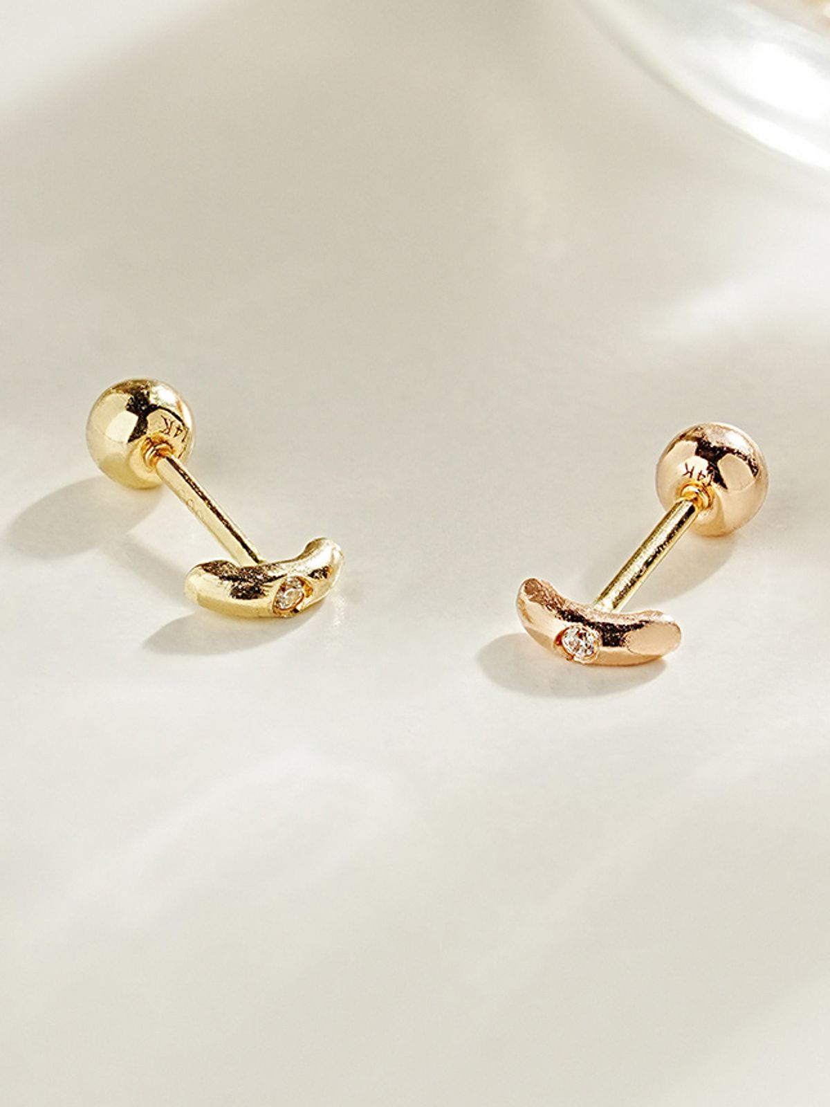 미니멀피어싱(MINIMALPIERCING) 14K 하프 미니멀 피어싱 귀걸이