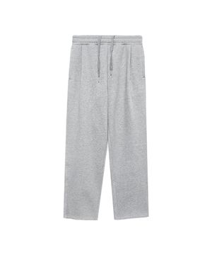 원턱 세미 와이드 기모 팬츠  [멜란지 그레이]