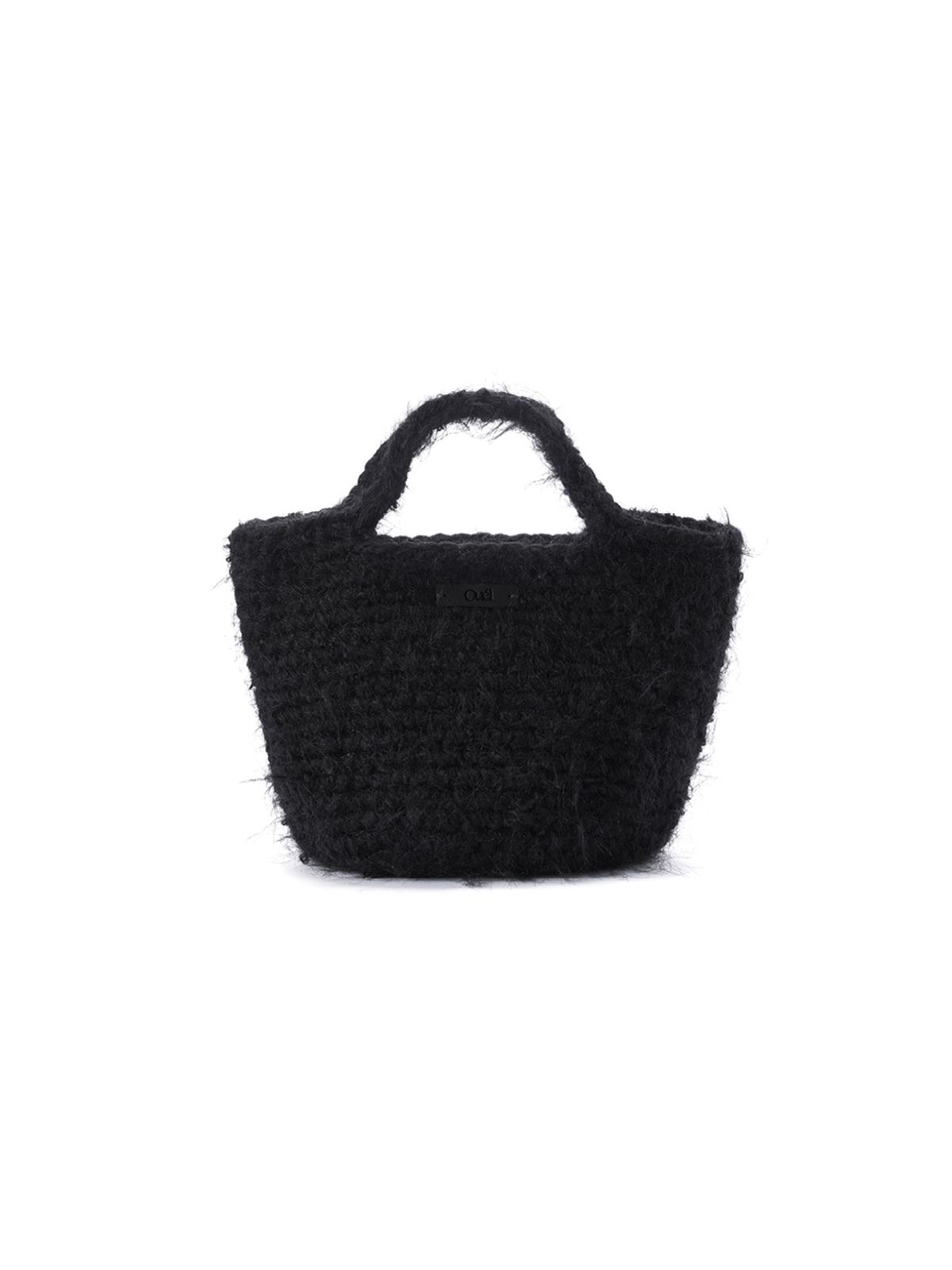 오앨(OUEL) HANDMADE BOUCLE KNIT MINI BAG_BLACK