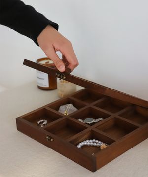 칸막이 원목 주얼리 악세사리 보관함