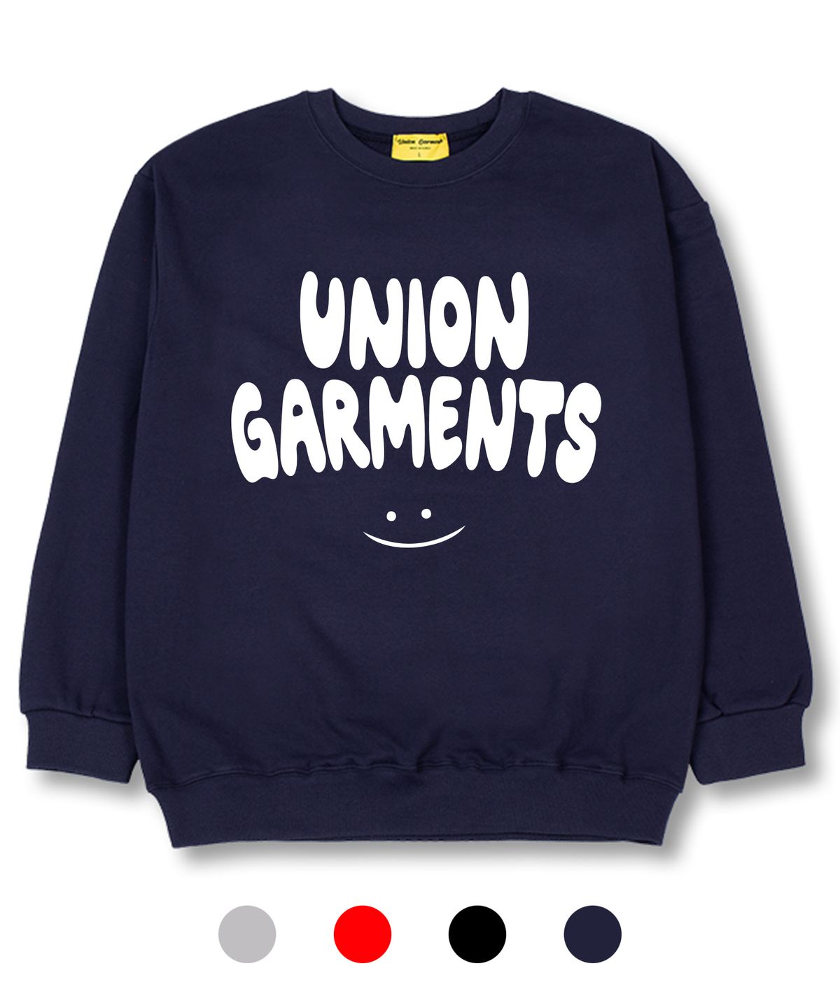 유니온가먼츠(UNION GARMENTS) 스마일가먼츠 쭈리 오버핏 맨투맨 티셔츠