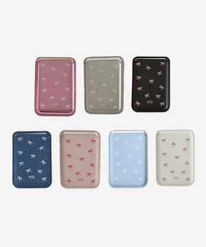 ribbon pattern magsafe wallet (7 colors) 리본 맥세이프 월렛