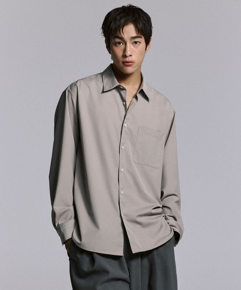 릴렉스드 울 라이크 셔츠 [더스티 라이트 베이지]