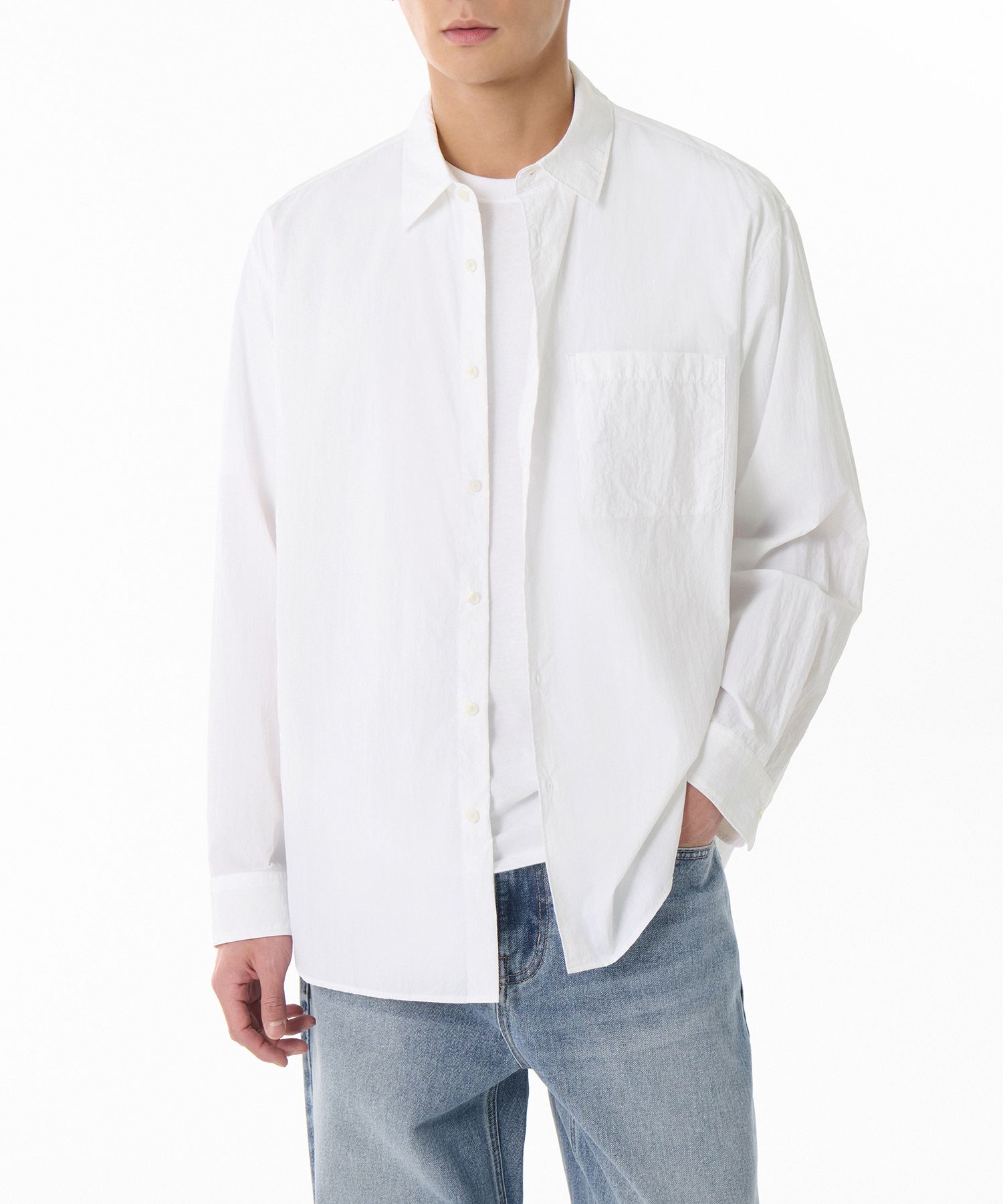 ★MUSINSA STANDARD★ Relaxed lightweight nylon shirt white M MUSINSA | MUSINSA STANDARD Relaxed lightweight nylon shirt