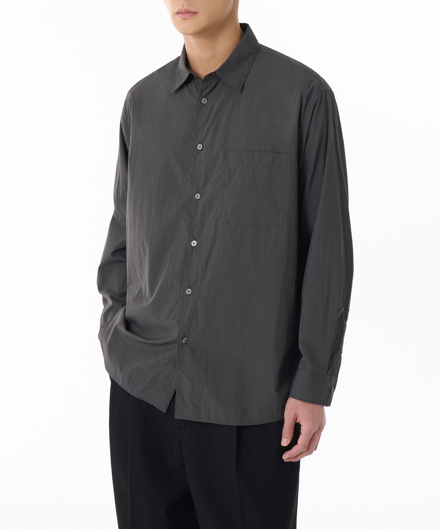 ★MUSINSA STANDARD★ Relaxed lightweight nylon shirt grey MM MUSINSA | MUSINSA STANDARD Relaxed lightweight nylon shirt