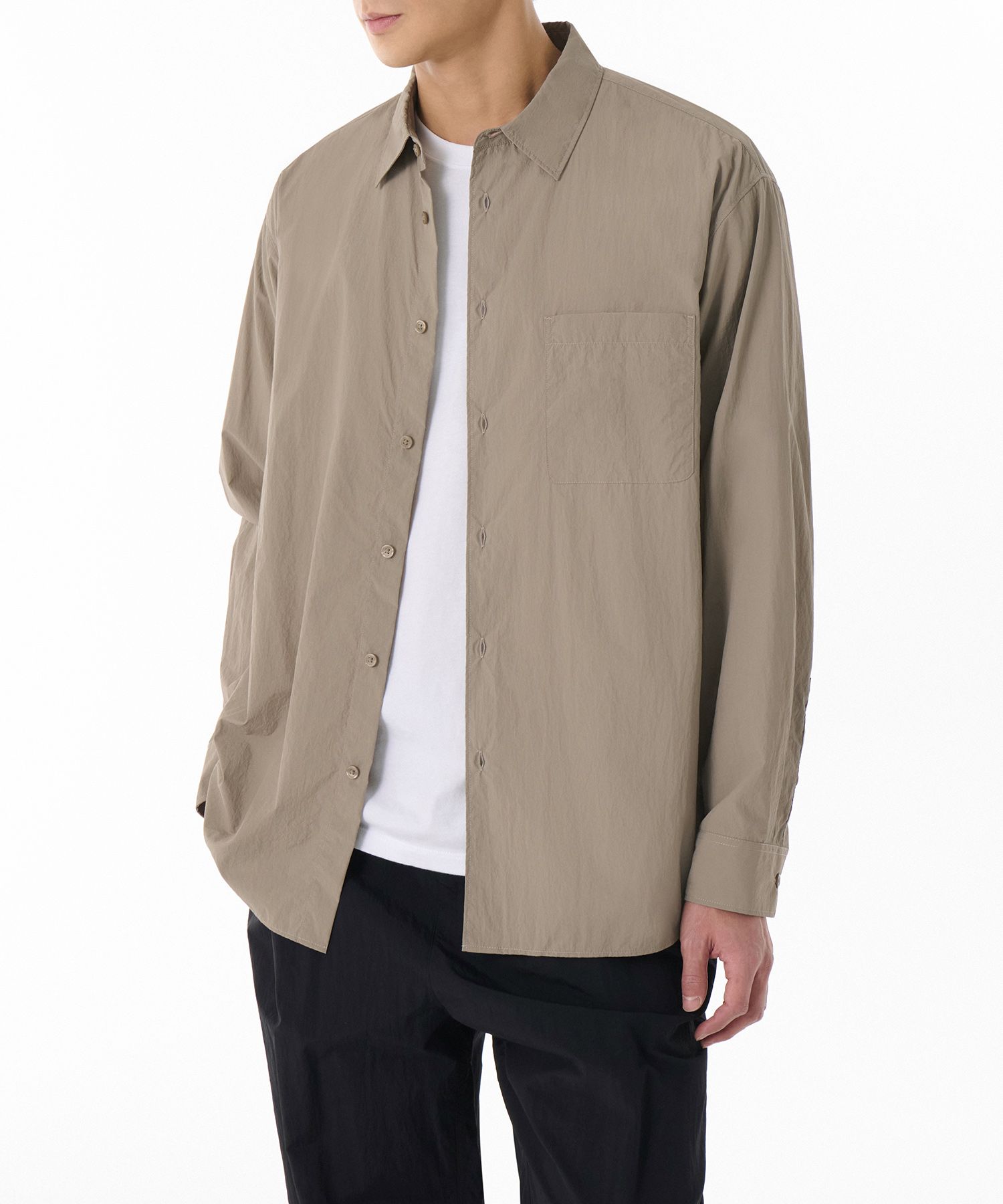 ★MUSINSA STANDARD★ Relaxed lightweight nylon shirt dusty b MUSINSA | MUSINSA STANDARD Relaxed lightweight nylon shirt