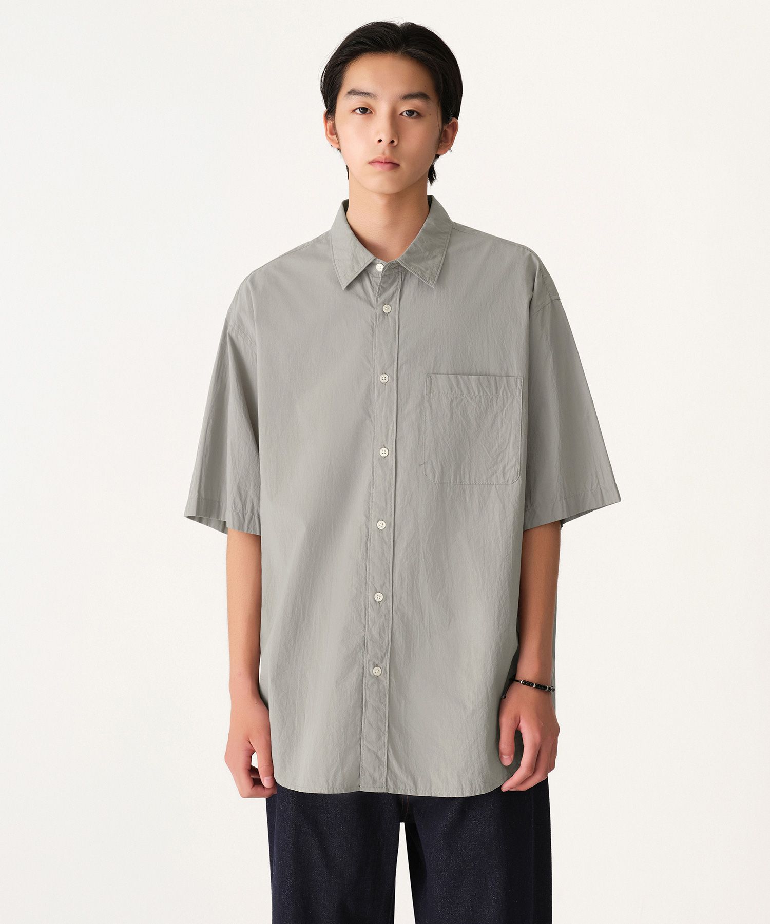 ★MUSINSA STANDARD★ Relaxed Micro Seersucker Shirt Warm Ash MUSINSA | MUSINSA STANDARD Relaxed Micro Seersucker Shirt