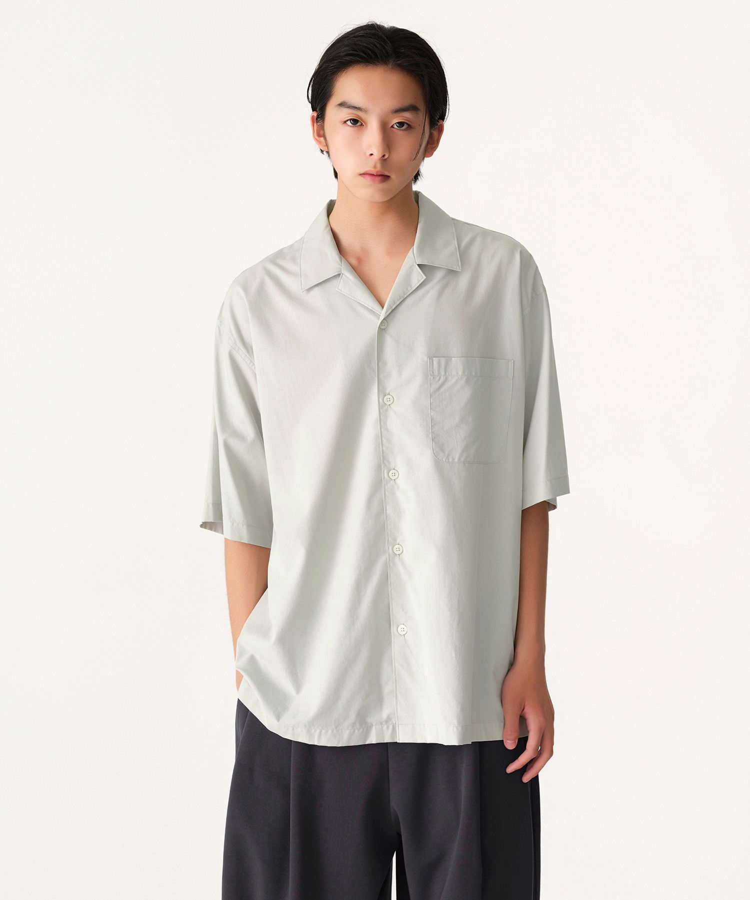 MUSINSA | MUSINSA STANDARD Relaxed CR Open Collar Short Sleeve