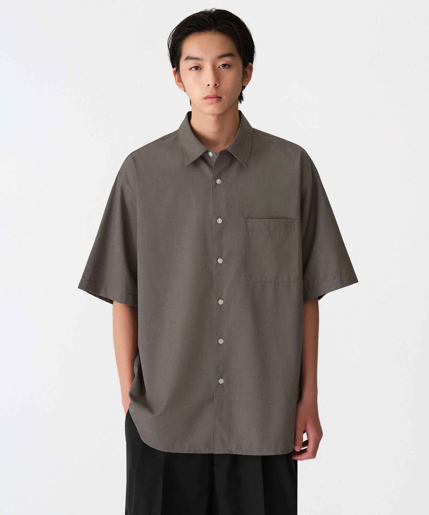 ★MUSINSA STANDARD★ Relaxed Wool Like Short Sleeve Shirt Du MUSINSA | MUSINSA STANDARD Relaxed Wool Like Short Sleeve