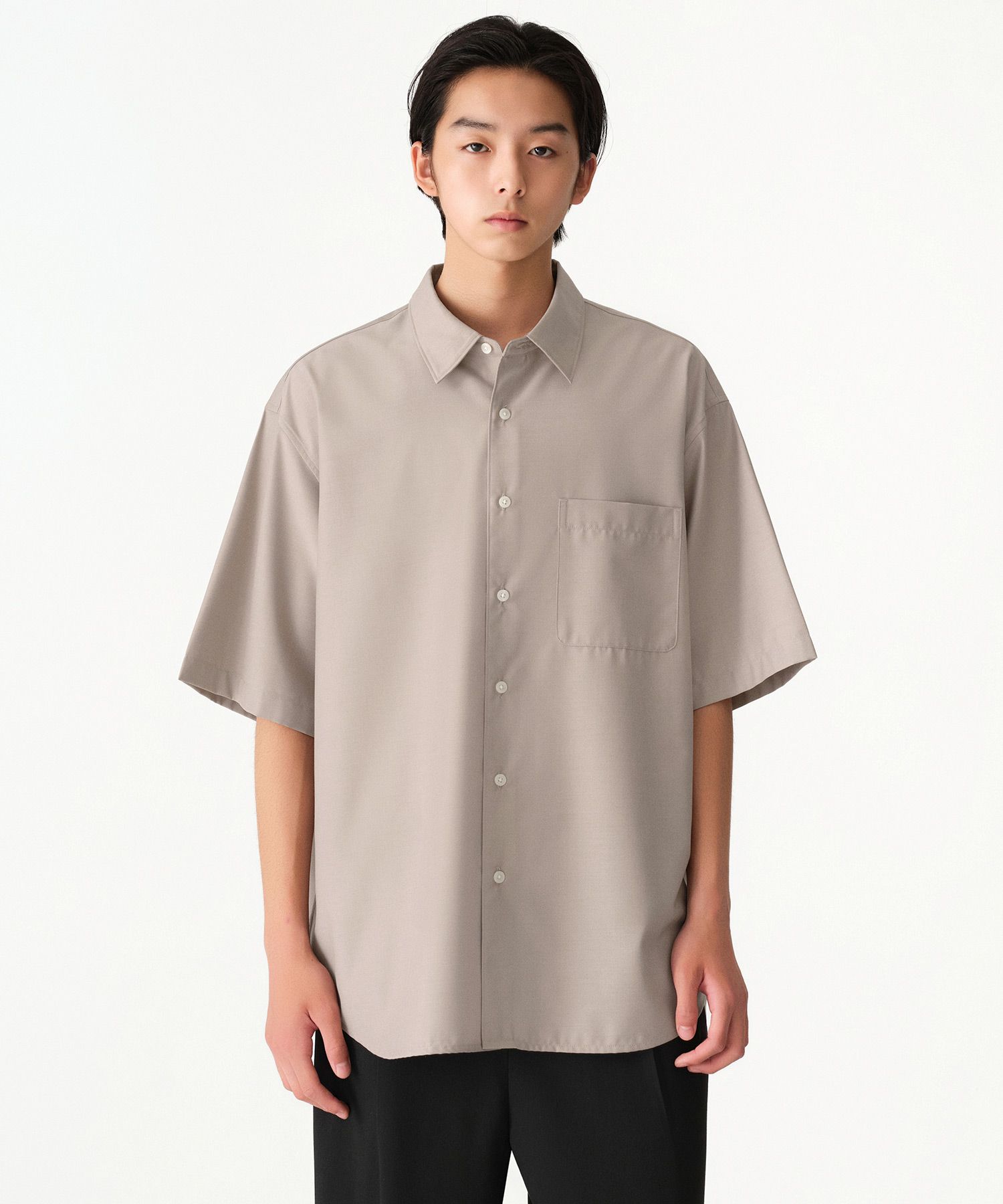 ★MUSINSA STANDARD★ Relaxed Wool Like Shirt Dusty Light Bei MUSINSA | MUSINSA STANDARD Relaxed Wool Like Shirt [Dusty