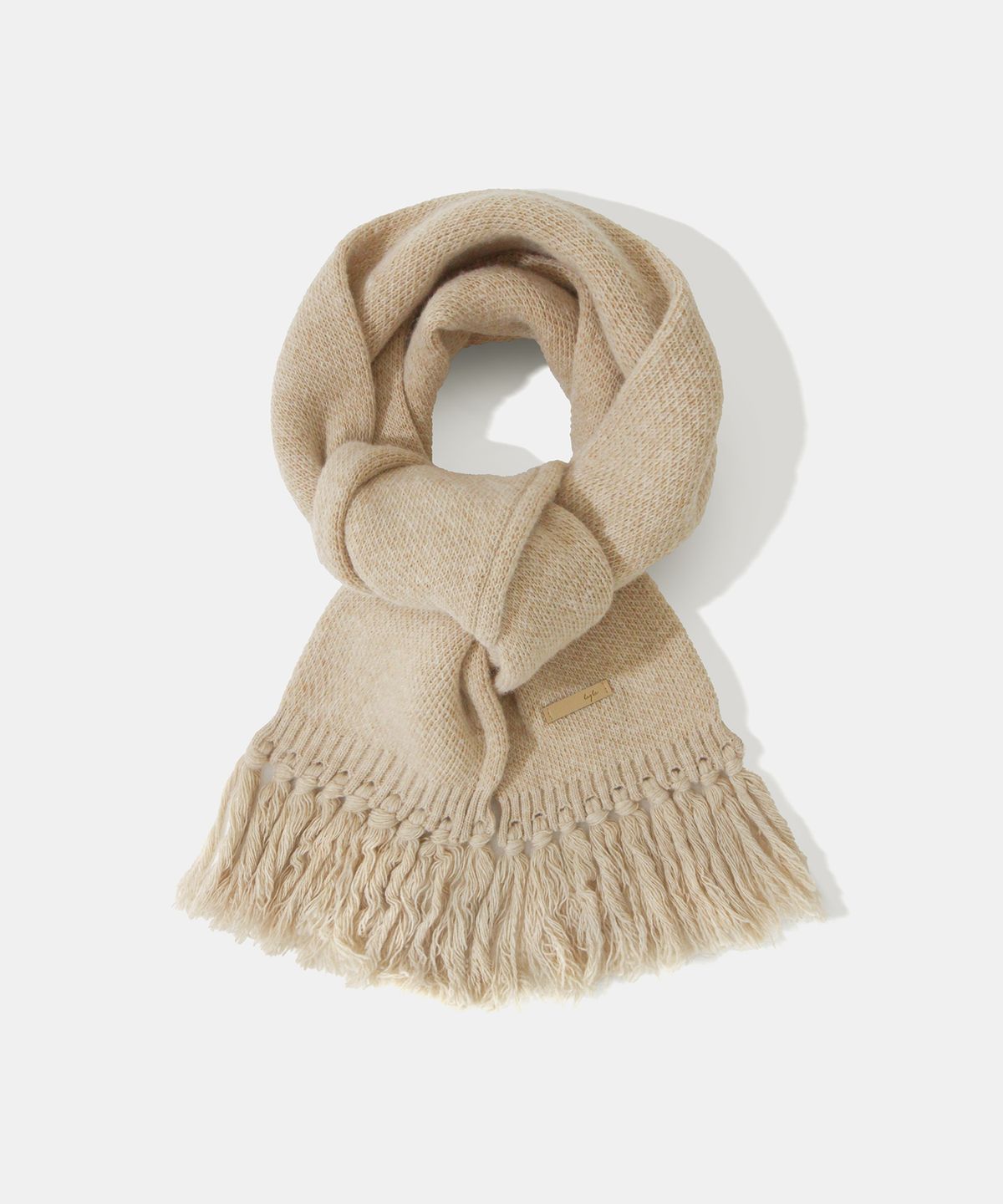 다이아몬드 레이라(DIAMOND LAYLA) Baby Alpaca&Ramswool Tessle Muffler M7 Nude Beige