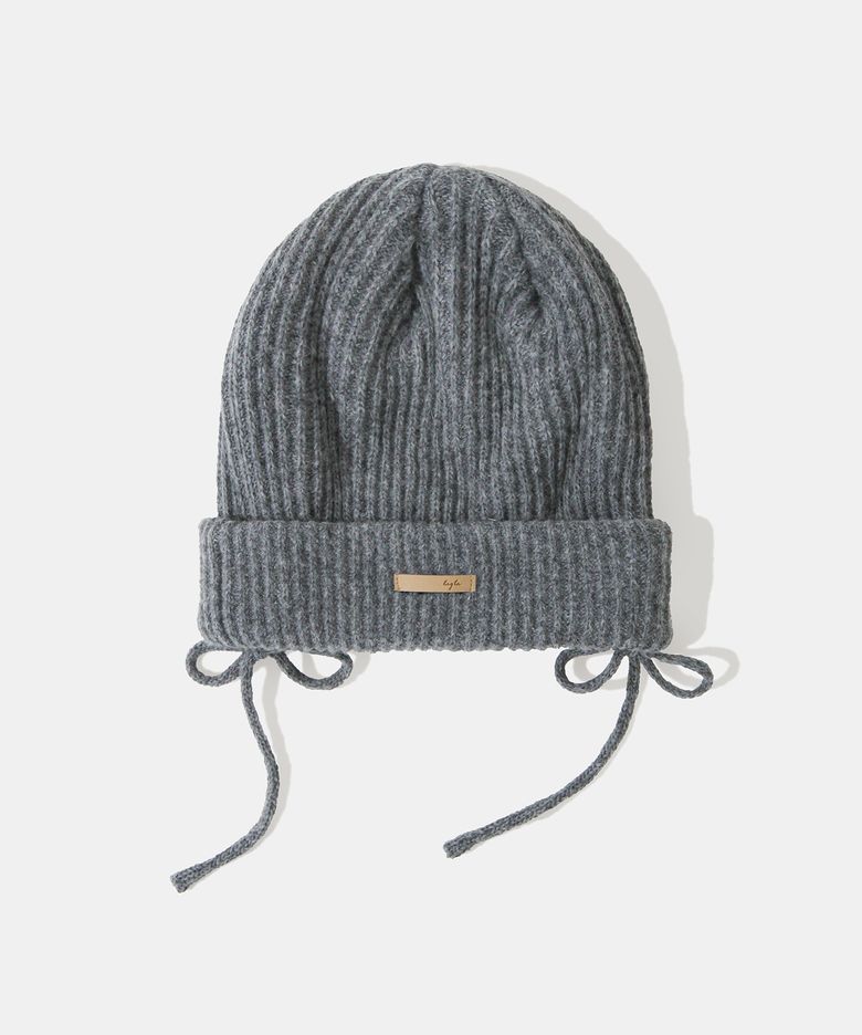 Baby Alpaca&Ramswool Comfort String Beanie B1 Merange Gray