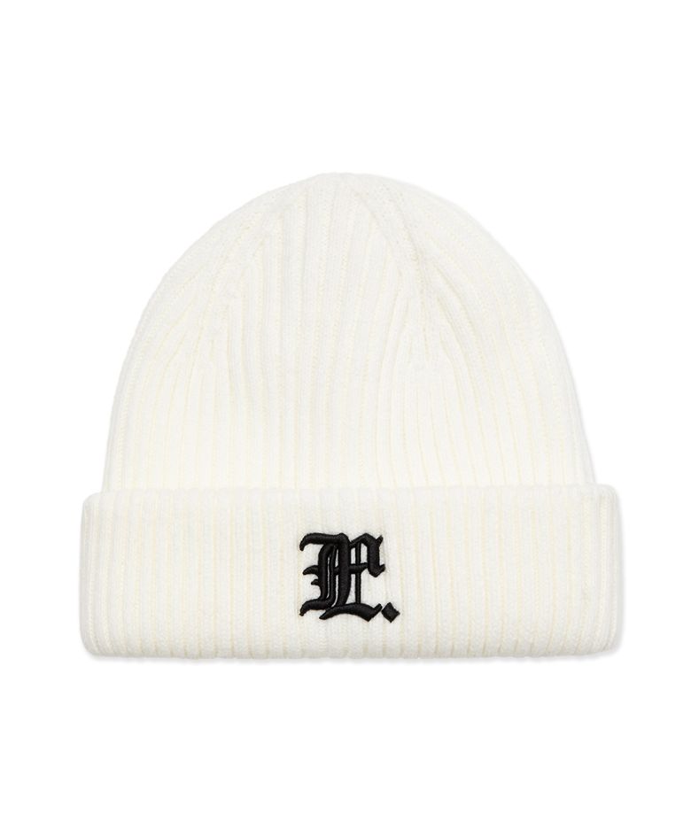 GOTHIC BOLD BEANIE ivory