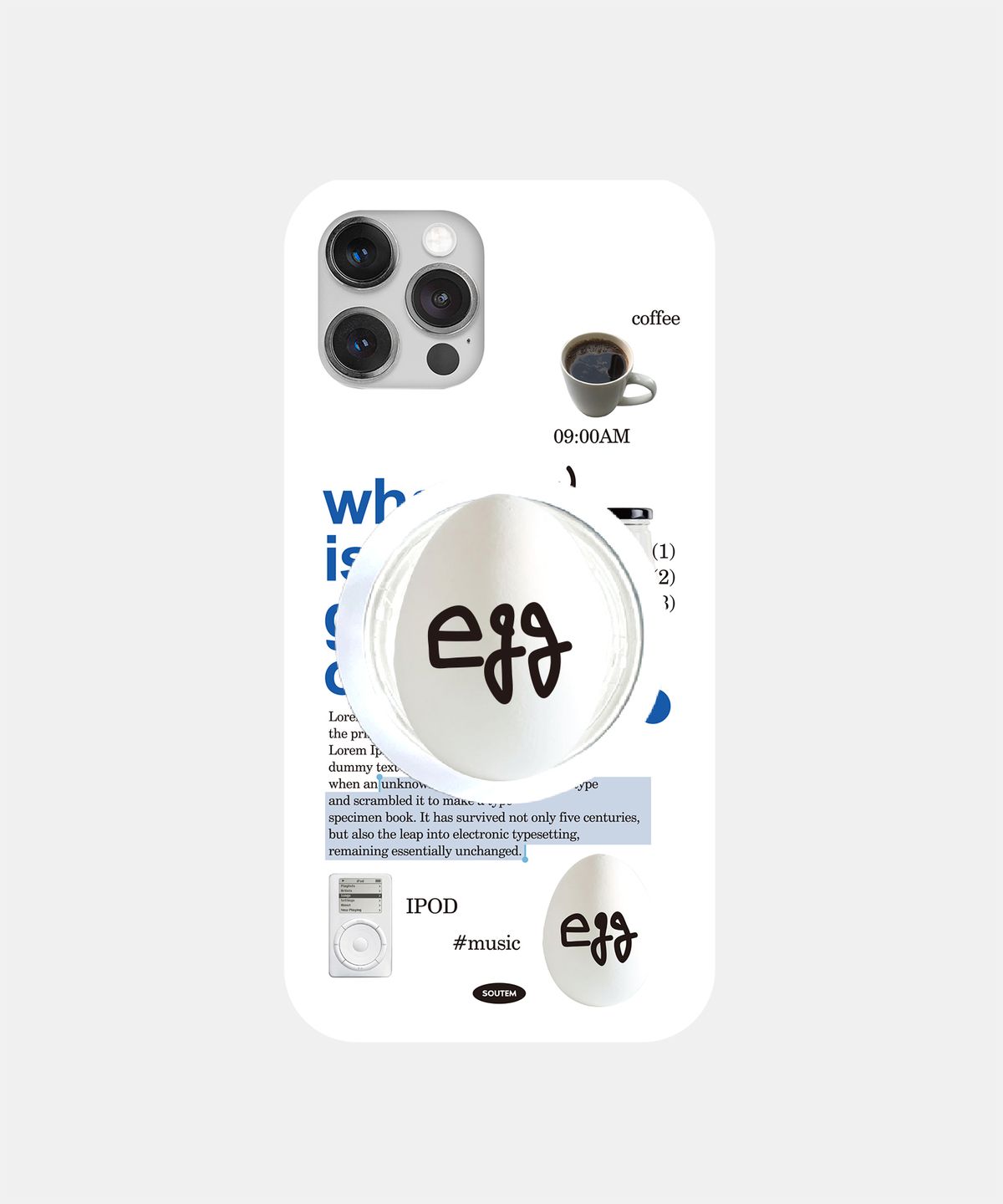 소유템(SOUTEM) [Magsafe] Whats Going On_Slim Hard Phone Case Tok Set