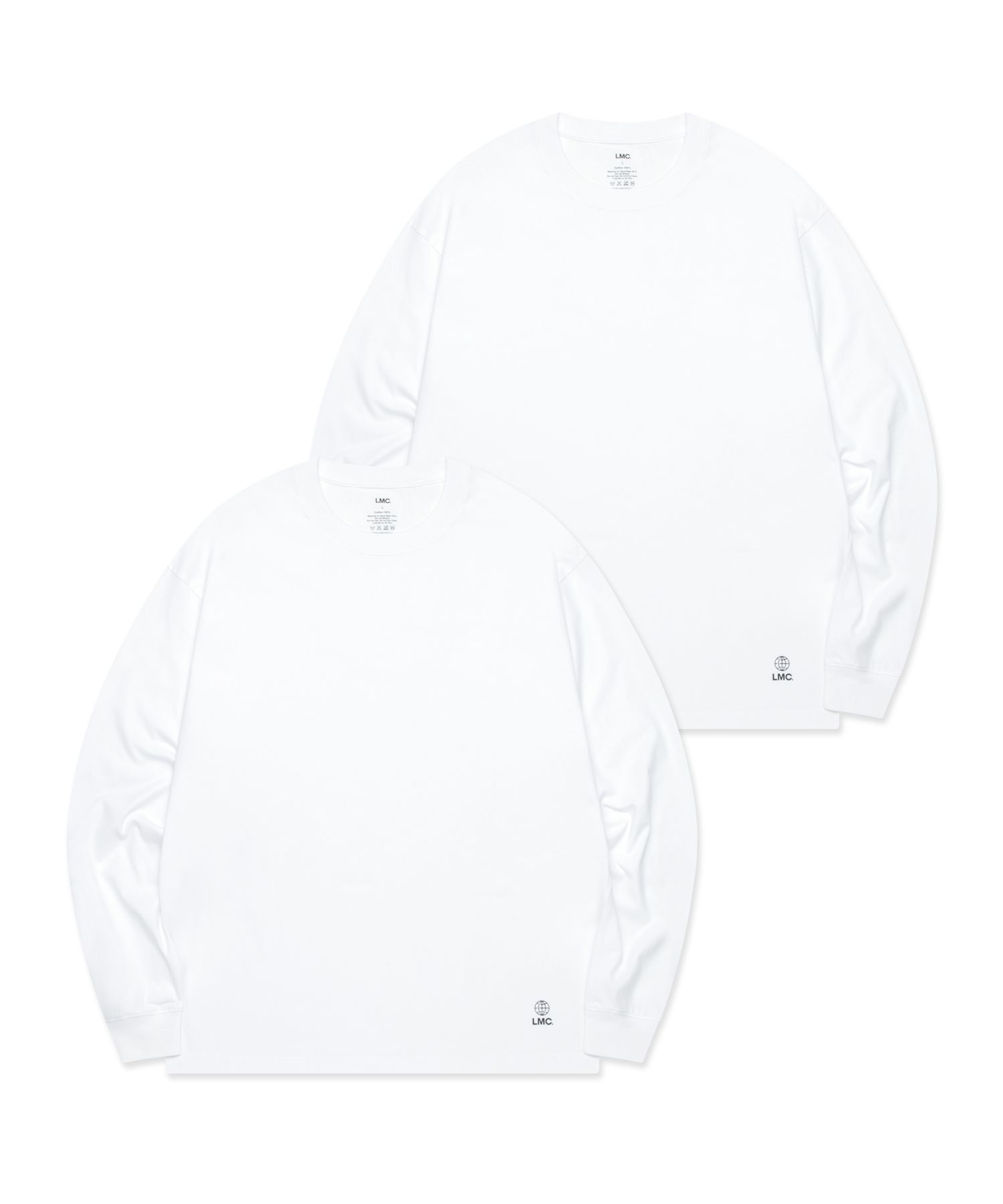 ★LMC★GLOBE LOGO PRINT LONG SLV TEE 2PACK LMC