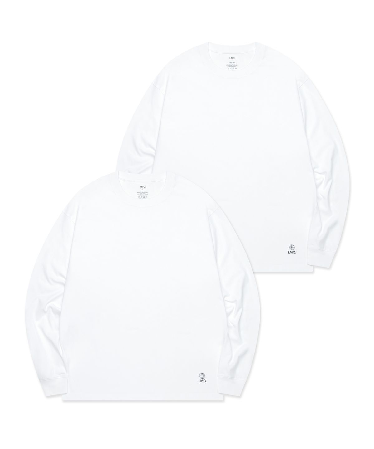 엘엠씨(LMC) GLOBE LONG SLV TEE 2PACK white