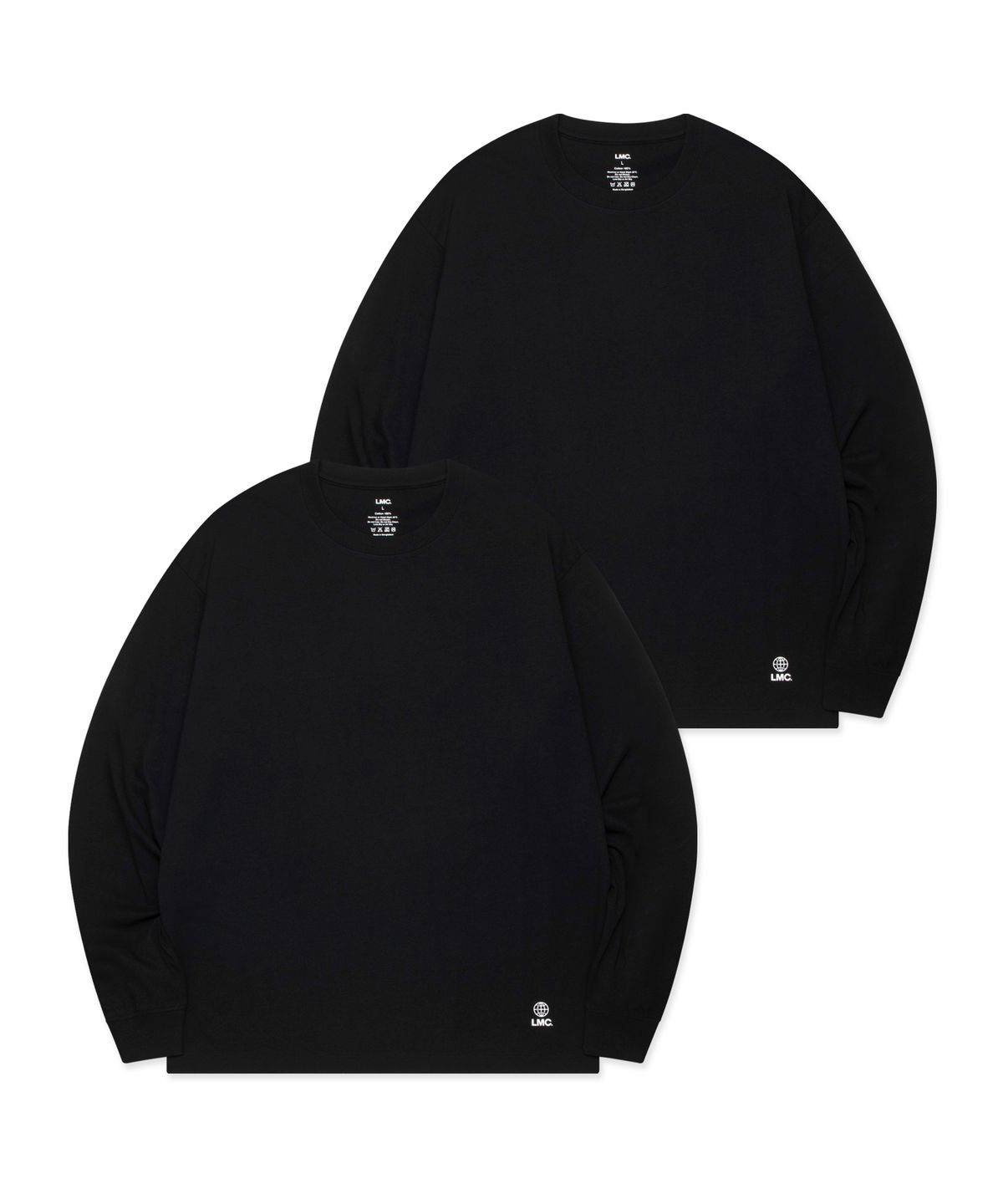 엘엠씨(LMC) GLOBE LONG SLV TEE 2PACK black