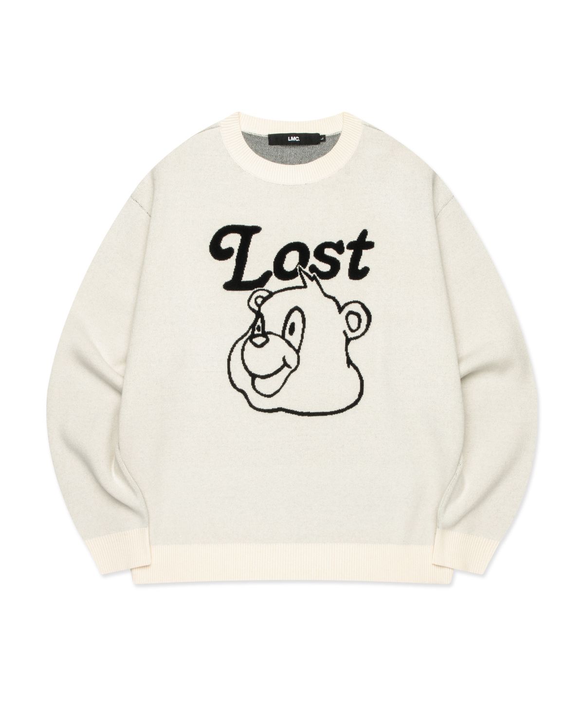 엘엠씨(LMC) BEAR FACE KNIT SWEATER ivory