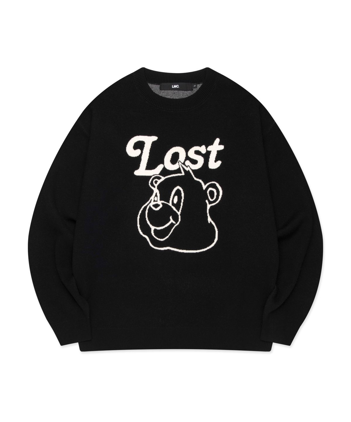 엘엠씨(LMC) BEAR FACE KNIT SWEATER black