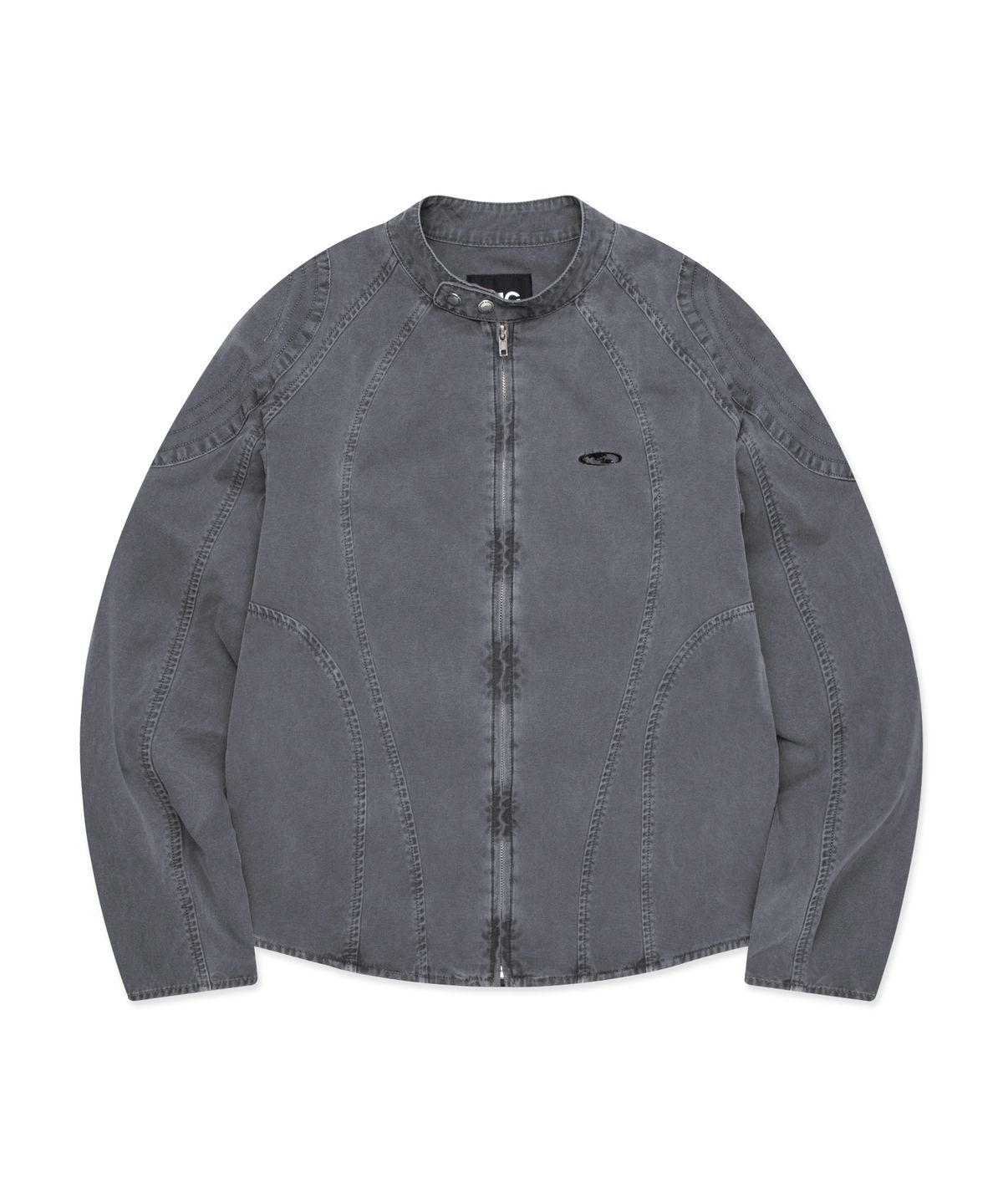 엘엠씨(LMC) PIGMENT DYED OVAL GLOBE BIKER JACKET gray