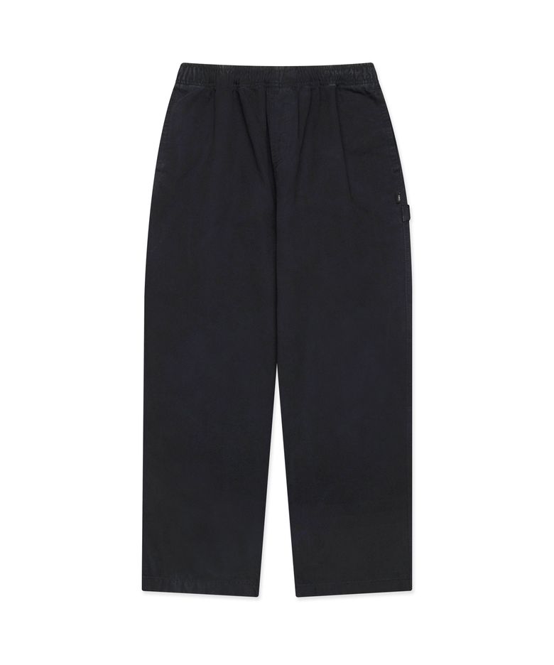 PIGMENT DYED WORK EASY PANTS black
