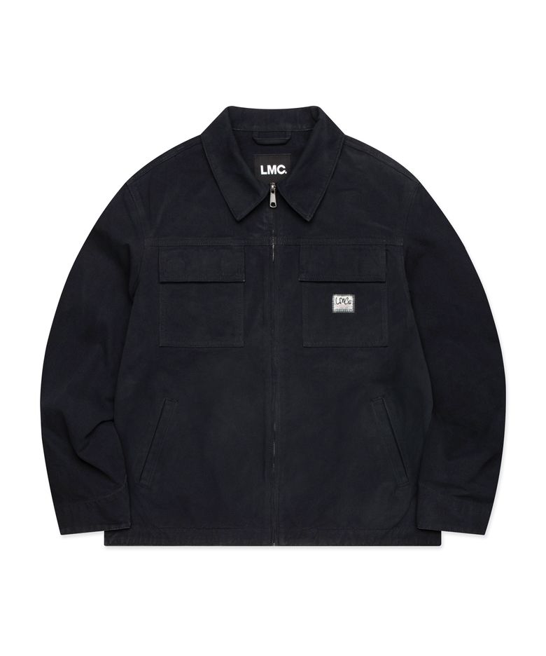 PIGMENT DYED WORK JACKET black
