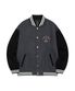DENIM VARSITY JACKET black